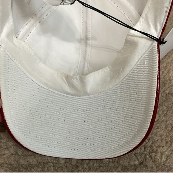 MONNIER COURREGES Signature Red Patent Leather Baseball Hat, NWT